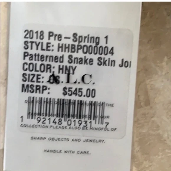 A.L.C. Joni Gold Snakeskin Handbag Clutch Purse NWOT, gold colored hardware - Picture 11 of 11